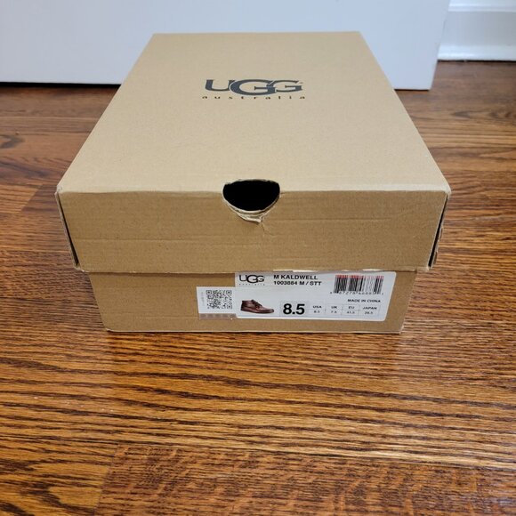 Ugg Kaldwell Brown Leather Chukka Ankle Boots, Men's 8.5, Vibram Rubber Sole - Picture 14 of 16